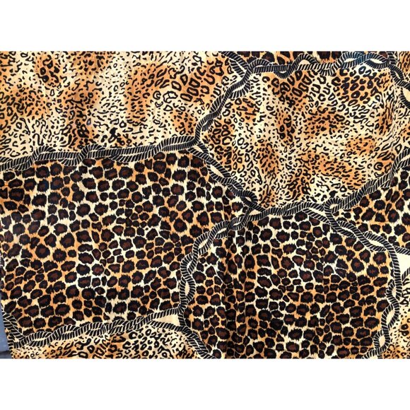 Safari Print Sarong in Tan Orange Brown Black 72" x 45" Leopard Cheetah - Picture 2 of 3